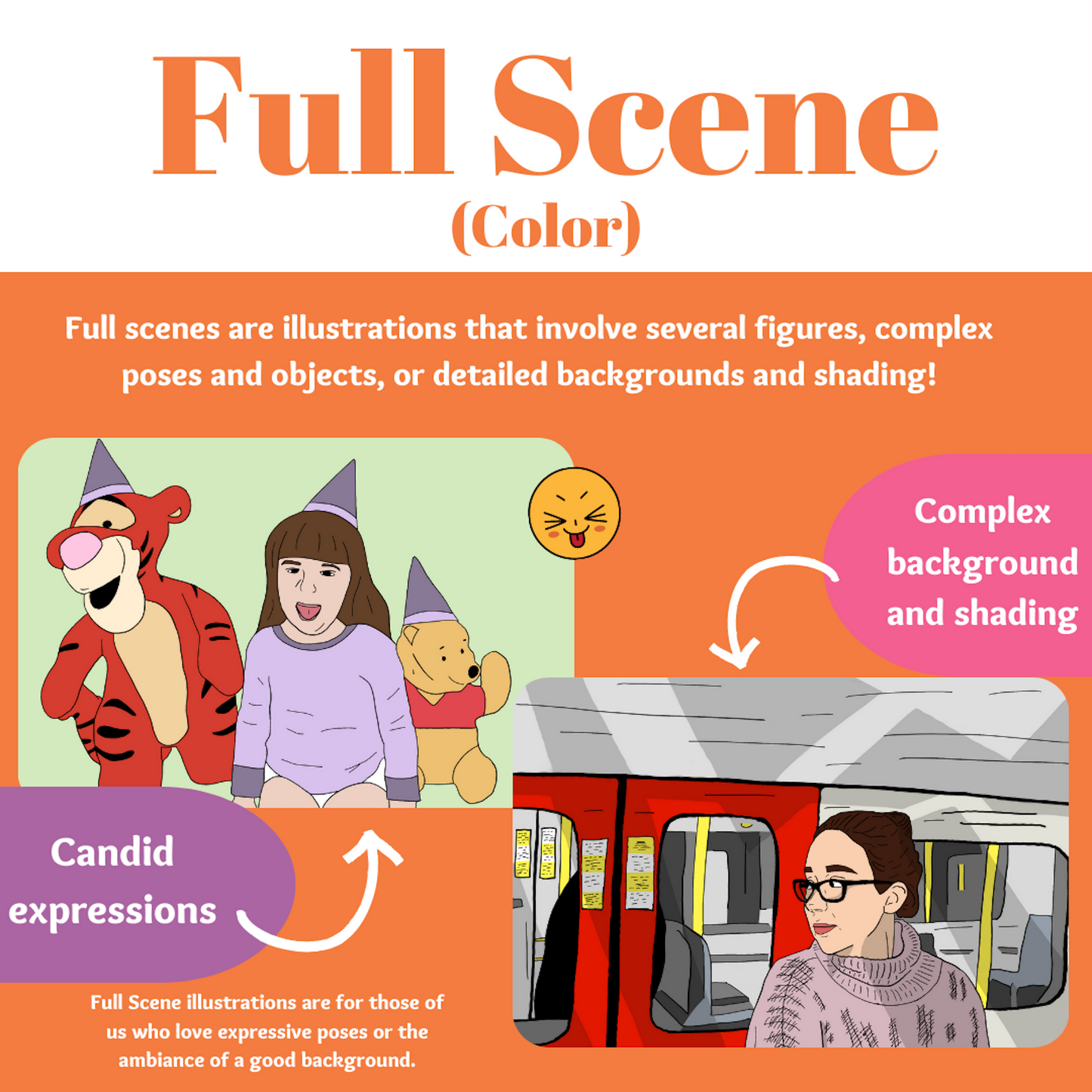 Full Scene Illustration | Custom Art, Illustration from Photo