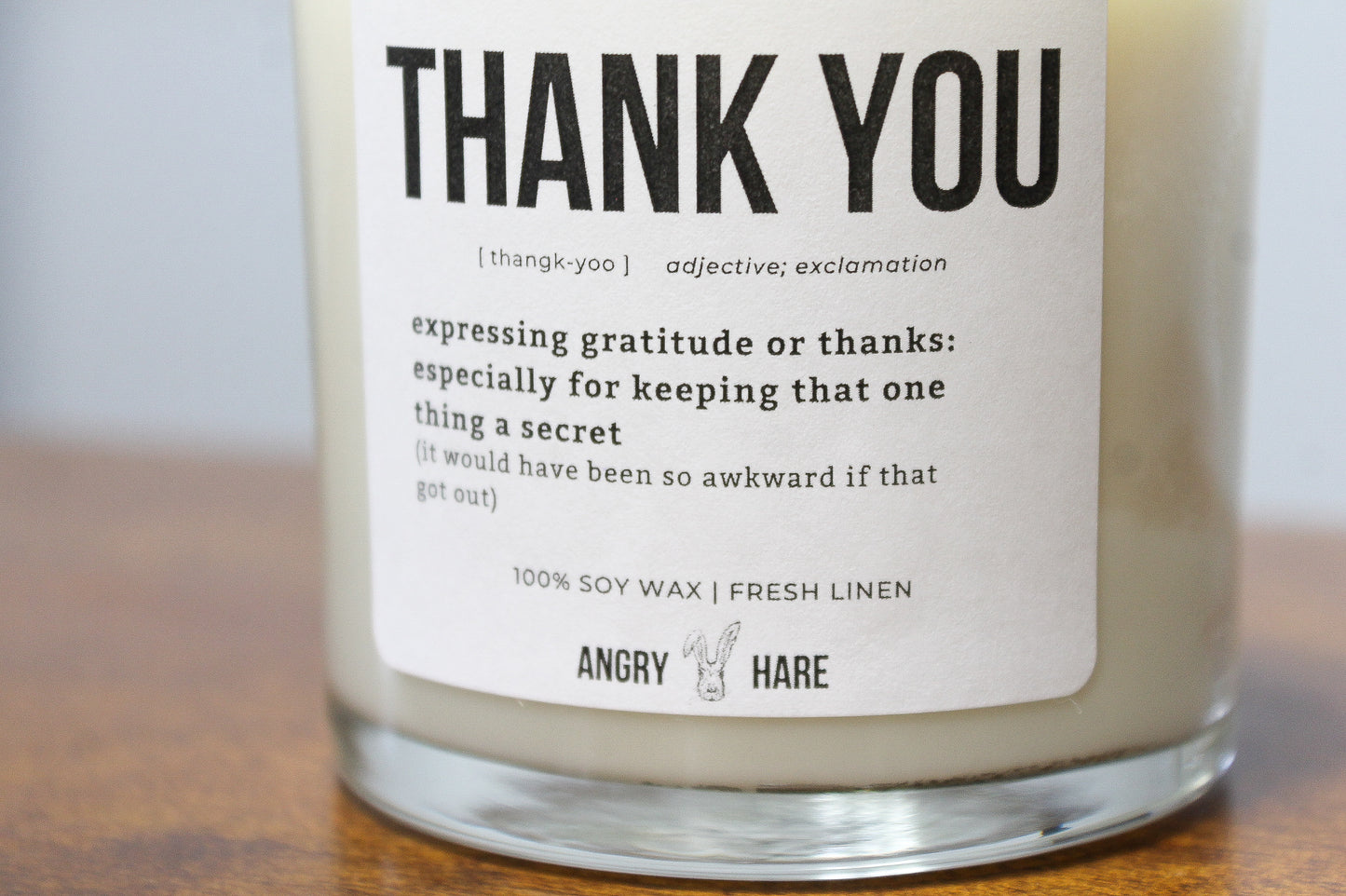 Thank You For Keeping That One Thing A Secret | Funny Gift 8oz Soy Wax Candle