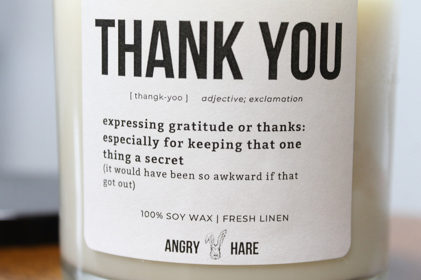 Thank You For Keeping That One Thing A Secret | Funny Gift 8oz Soy Wax Candle