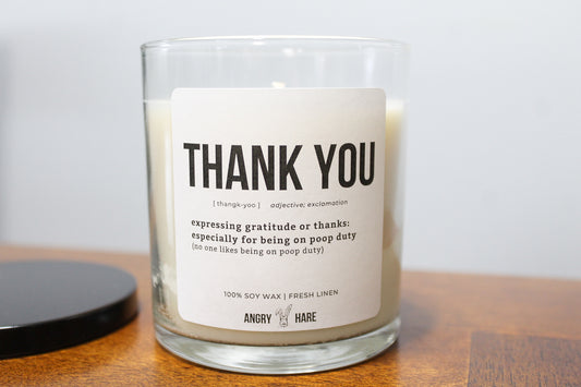 Thank You For Being On Poop Duty | Funny Gift 8oz Soy Candle