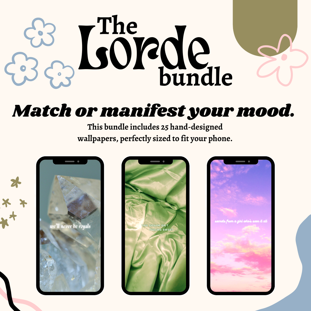 The Lorde Bundle | 25 Hand-Designed Phone Wallpapers Inspired By Lorde | Digital Download