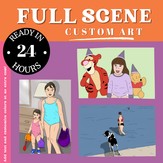 Full Scene Illustration | Custom Art, Illustration from Photo